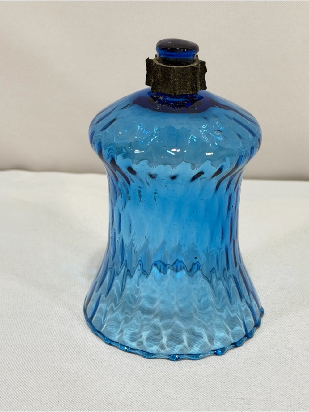 Vintage Blue Glass Peg Stem VOTIVE CUP For Candle Holders Homco Home Interiors